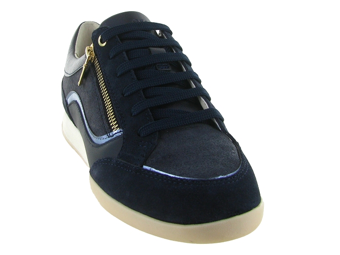 baskets et sneakers - Confort - femme - Cuir - Bleu Marine - Geox5857103_3