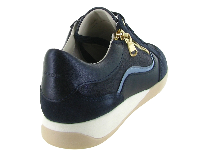baskets et sneakers - Confort - femme - Cuir - Bleu Marine - Geox5857103_5