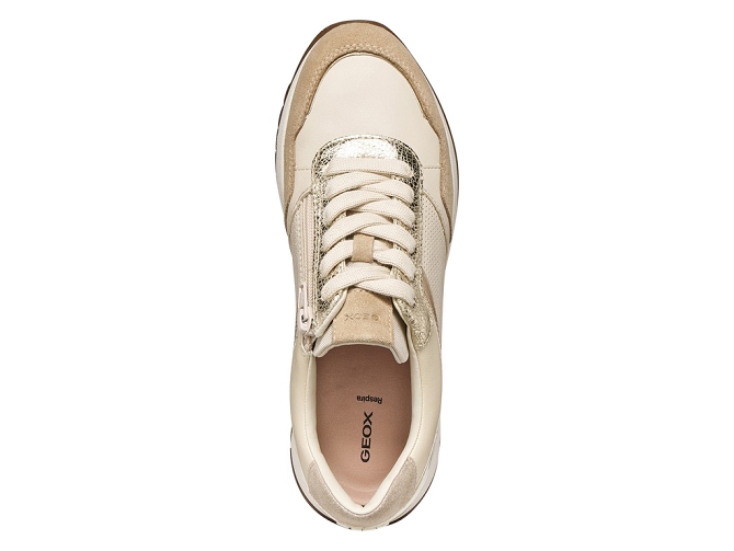 baskets et sneakers - Confort - femme - Cuir - Beige - Geox5857201_5