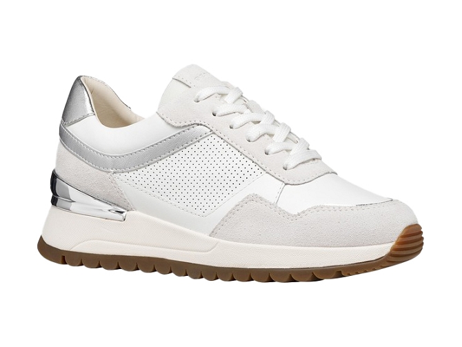 baskets et sneakers - Confort - femme - Cuir - Blanc - Geox