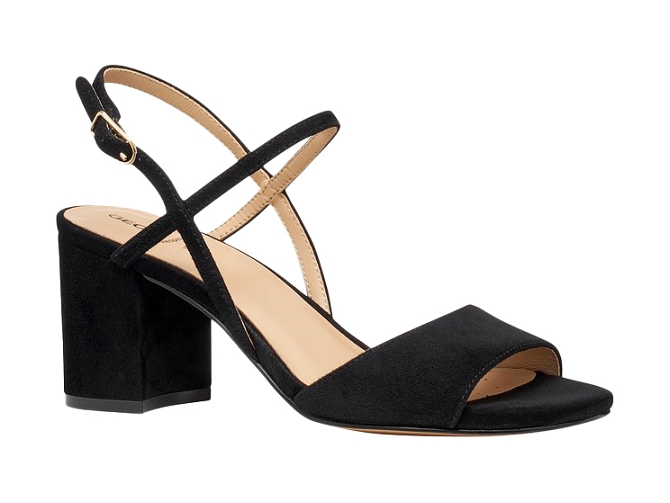 sandales et nu pieds - Confort - femme - Nubuck - Noir - Geox