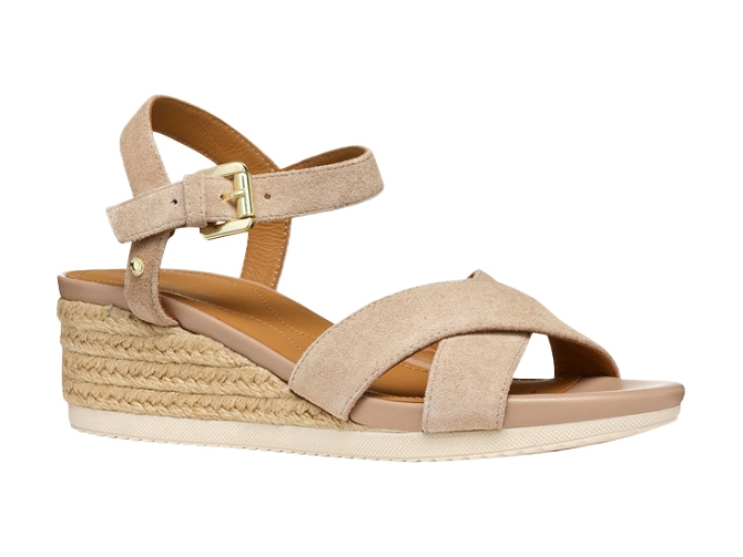 sandales et nu pieds - Corde - femme - Nubuck - Beige - Geox