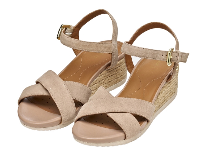 sandales et nu pieds - Corde - femme - Nubuck - Beige - Geox5857601_5