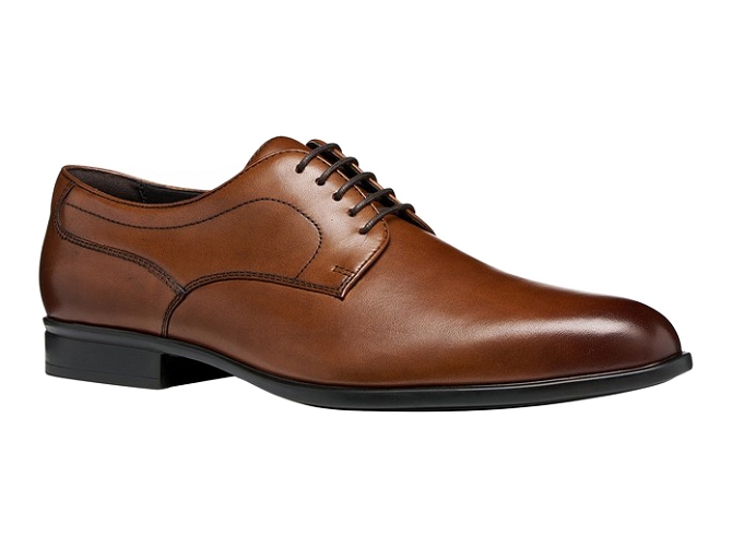 chaussures a lacets - Cérémonie - homme - Cuir - Marron - Geox