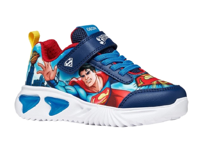 baskets et sneakers - Semelle souple - junior garcon - Synthétique - Bleu - Geox