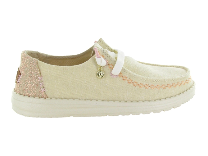 baskets et sneakers - Confort - femme - Toile  - Crème - Hey dude5862601_2