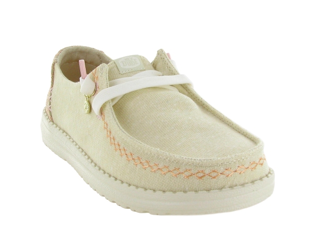 baskets et sneakers - Confort - femme - Toile  - Crème - Hey dude5862601_3