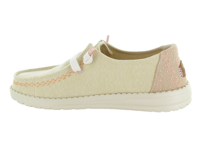 baskets et sneakers - Confort - femme - Toile  - Crème - Hey dude5862601_4