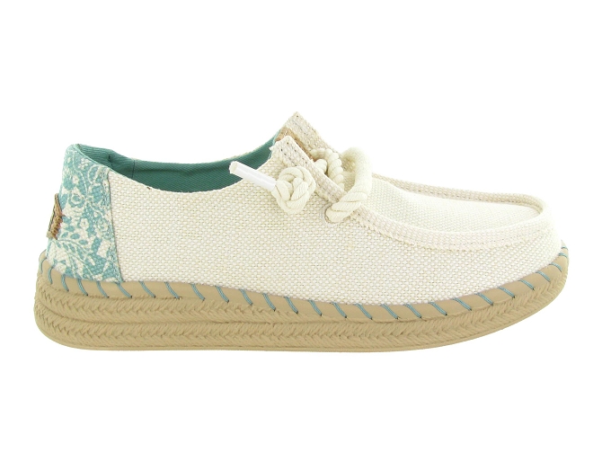 espadrilles - Espadrille plate - femme - Toile  - Blanc - Hey dude5862801_2