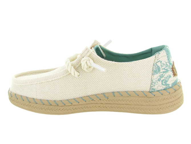 espadrilles - Espadrille plate - femme - Toile  - Blanc - Hey dude5862801_4