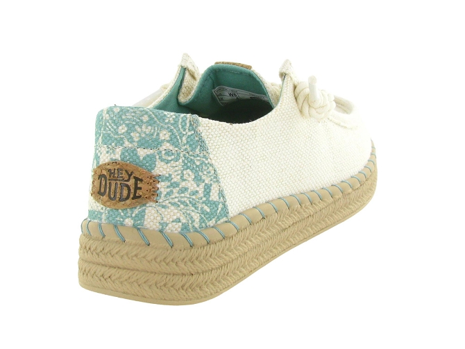 espadrilles - Espadrille plate - femme - Toile  - Blanc - Hey dude5862801_5