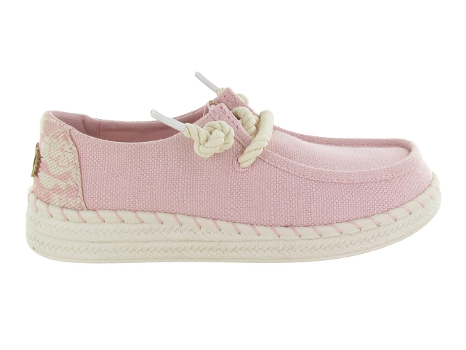 espadrilles - Espadrille plate - femme - Toile  - Rose - Hey dude5862802_2