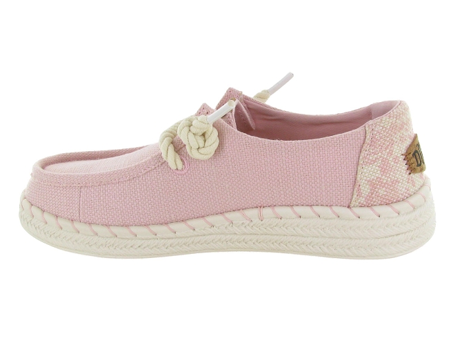 espadrilles - Espadrille plate - femme - Toile  - Rose - Hey dude5862802_4