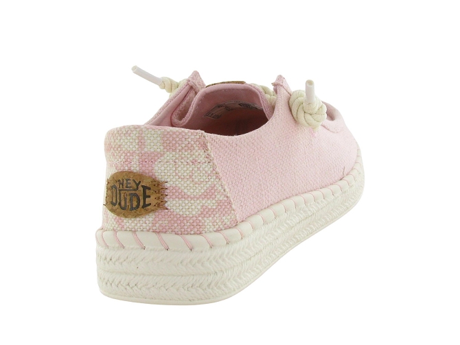 espadrilles - Espadrille plate - femme - Toile  - Rose - Hey dude5862802_5
