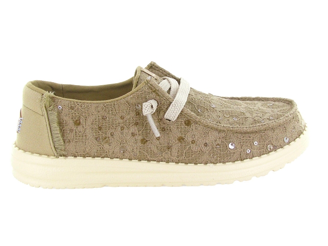 baskets et sneakers - Confort - femme - Toile  - Beige - Hey dude5863001_2