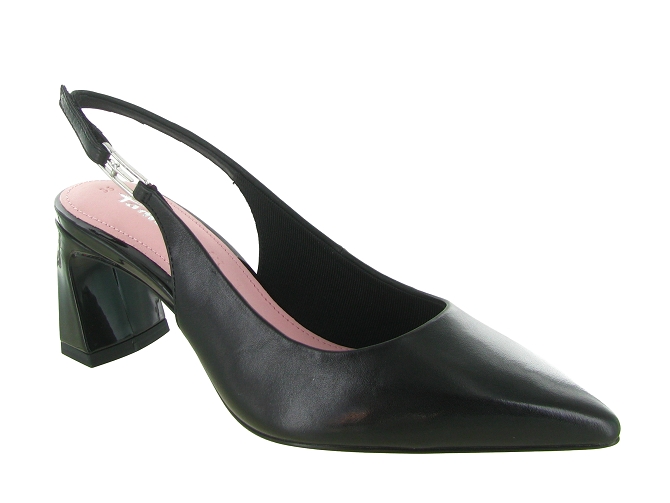 escarpins et trotteurs - Bride arrière - femme - Cuir - Noir - Tamaris
