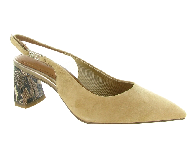 escarpins et trotteurs - Bride arrière - femme - Cuir - Beige - Tamaris