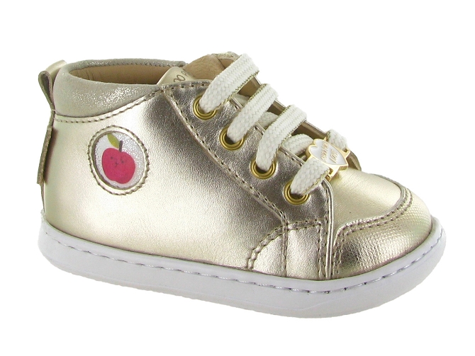 pre marche du 16 au 23 - Semelle souple - bebe fille - Nubuck - Or - Shoo pom