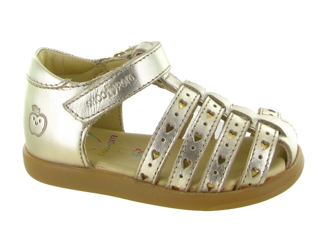 sandales et nu pieds -  - bebe fille - Cuir - Or - Shoo pom