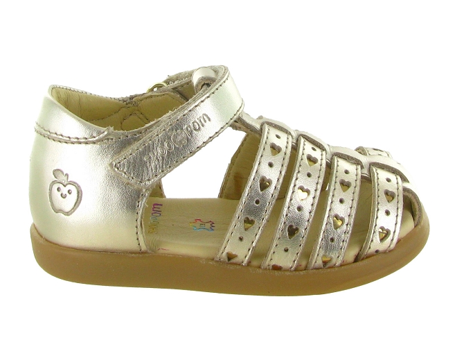 sandales et nu pieds -  - bebe fille - Cuir - Or - Shoo pom5867601_2