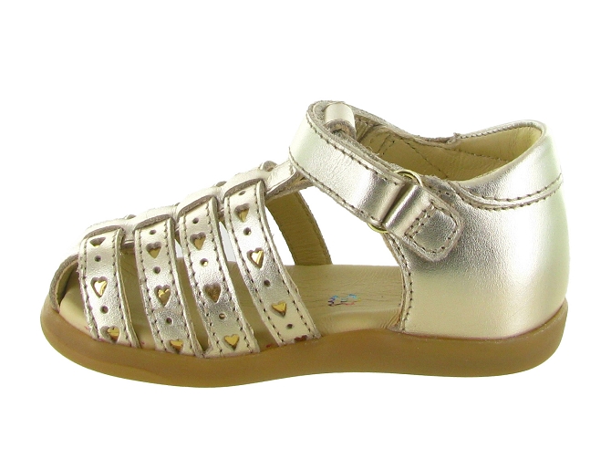 sandales et nu pieds -  - bebe fille - Cuir - Or - Shoo pom5867601_4