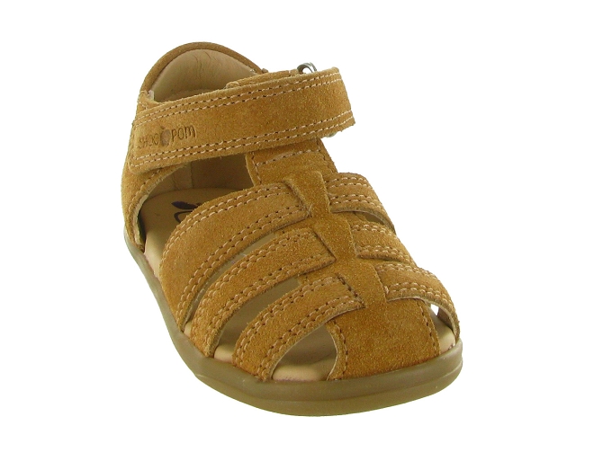 sandales et nu pieds - Semelle souple - bebe garcon - Nubuck - Marron - Shoo pom5867701_3