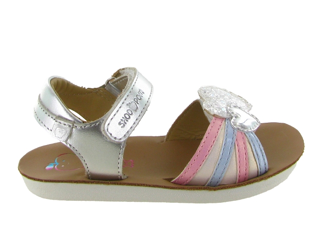 sandales et nu pieds -  - junior fille - Cuir - Argent - Shoo pom5867901_2