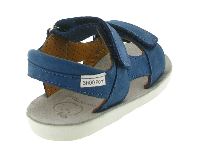 sandales et nu pieds -  - junior garcon - Nubuck - Bleu - Shoo pom5868001_5