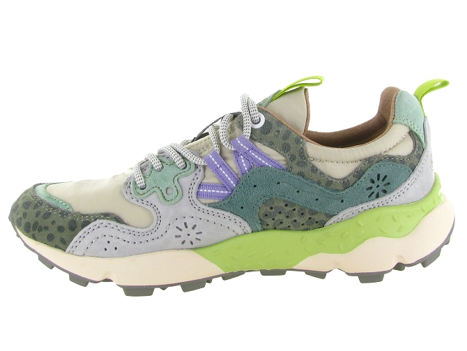 baskets et sneakers - Tendance - femme - Nubuck - Vert - Flower mountain5868801_4