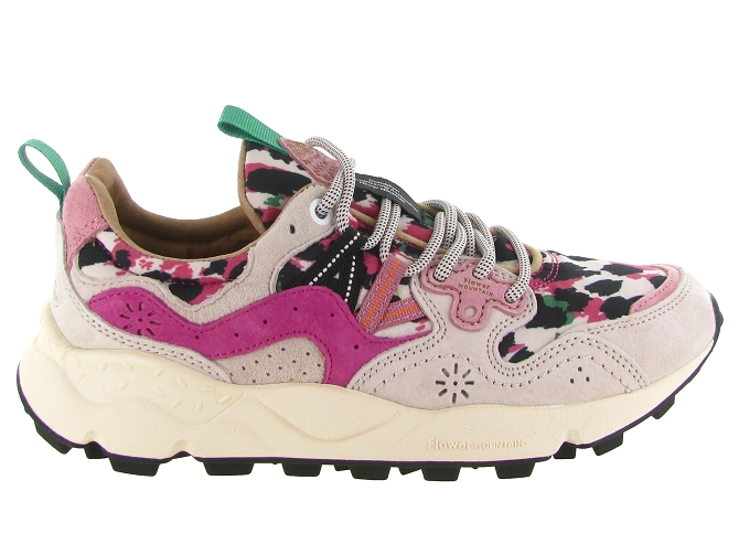 baskets et sneakers - Tendance - femme - Nubuck - Rose - Flower mountain5869201_2