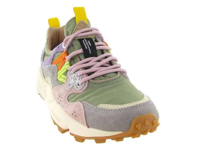 baskets et sneakers - Tendance - femme - Nubuck - Kaki - Flower mountain5873101_3