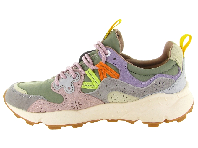 baskets et sneakers - Tendance - femme - Nubuck - Kaki - Flower mountain5873101_4