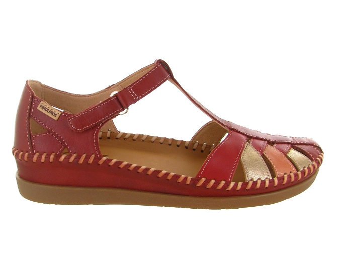 sandales et nu pieds - Confort - femme - Cuir - Rouge - Pikolinos5873801_2