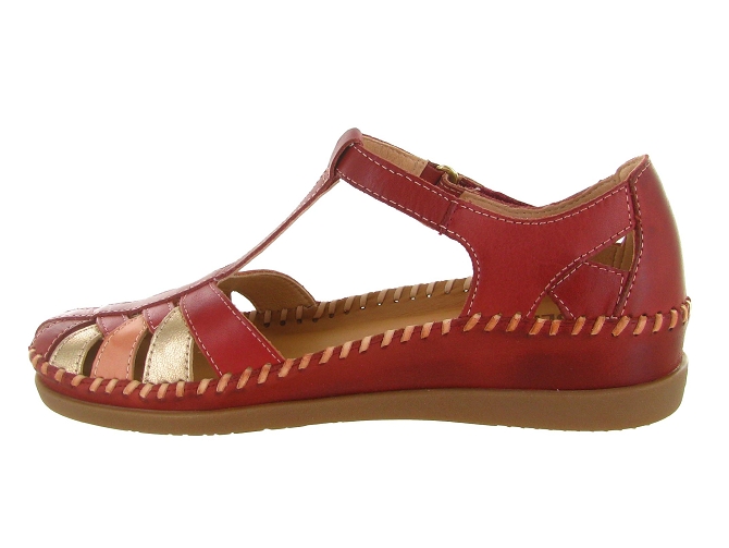 sandales et nu pieds - Confort - femme - Cuir - Rouge - Pikolinos5873801_4