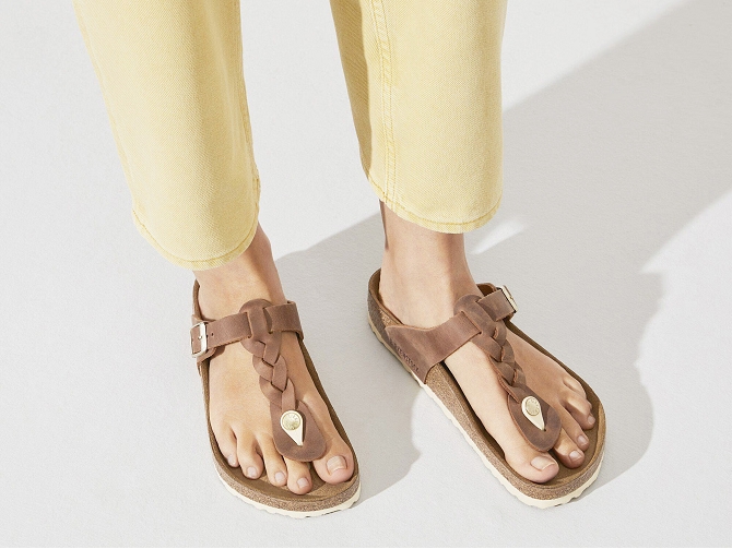 sandales et nu pieds - Entre doigt & Tong - femme - Cuir - Marron - Birkenstock5877401_5