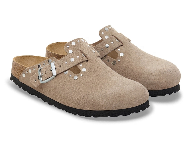 sandales et nu pieds - Mule Sabot - femme - Nubuck - Taupe - Birkenstock5877601_3