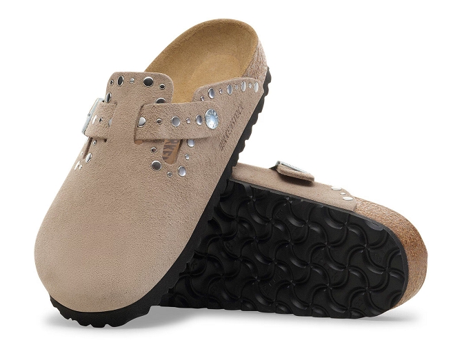sandales et nu pieds - Mule Sabot - femme - Nubuck - Taupe - Birkenstock5877601_4