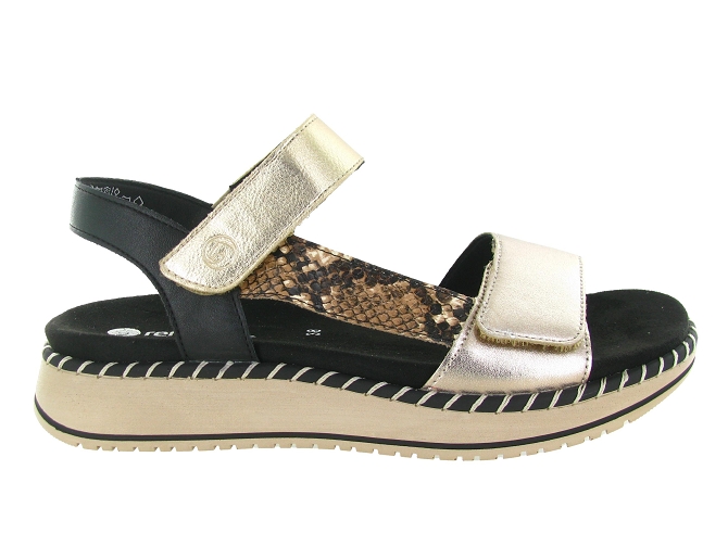 sandales et nu pieds - Confort - femme - Cuir - Or - Remonte5879501_2