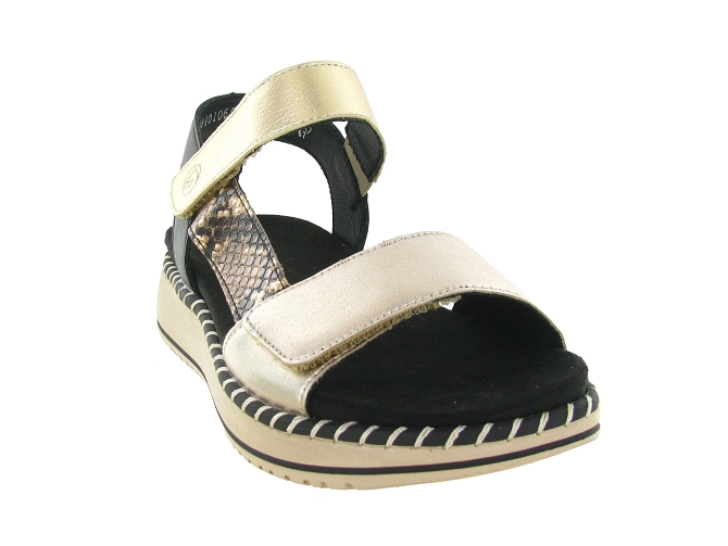 sandales et nu pieds - Confort - femme - Cuir - Or - Remonte5879501_3