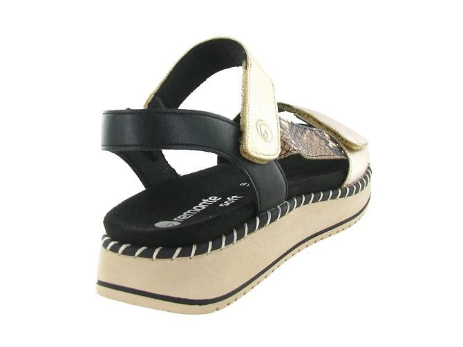 sandales et nu pieds - Confort - femme - Cuir - Or - Remonte5879501_5