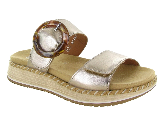 sandales et nu pieds - Mule Sabot - femme - Cuir - Argent - Remonte