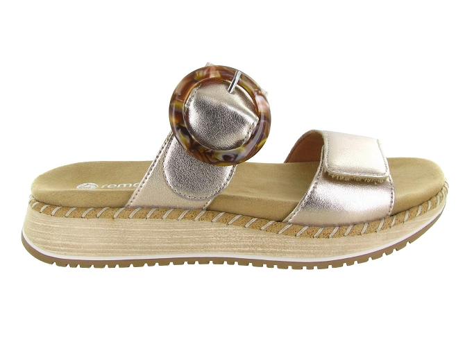 sandales et nu pieds - Mule Sabot - femme - Cuir - Argent - Remonte5880001_2