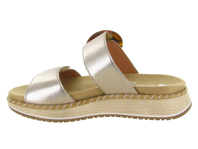 sandales et nu pieds - Mule Sabot - femme - Cuir - Argent - Remonte5880001_4