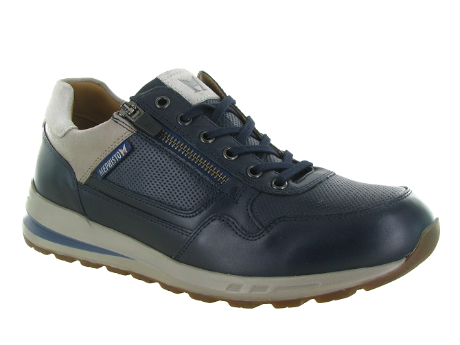 baskets et sneakers - Confort - homme - Cuir - Bleu Marine - Mephisto