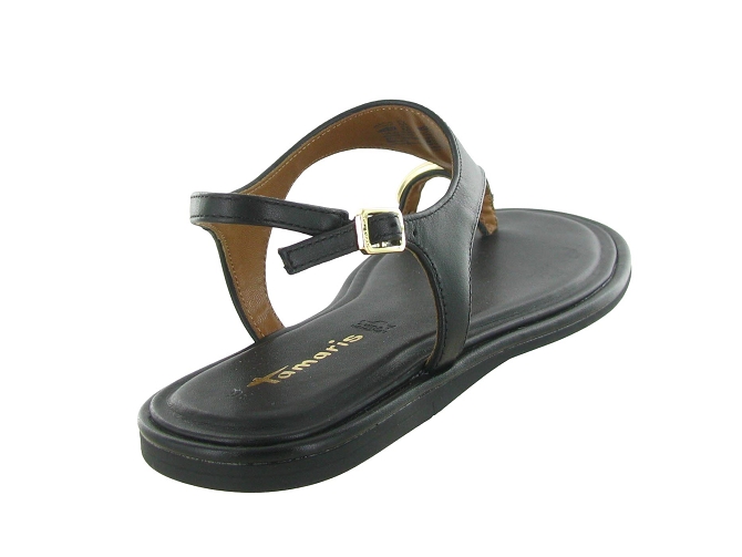sandales et nu pieds - Entre doigt & Tong - femme - Cuir - Noir - Tamaris5882201_5