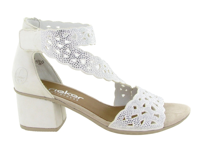 sandales et nu pieds - Cérémonie - femme - Cuir - Blanc - Rieker5884101_2