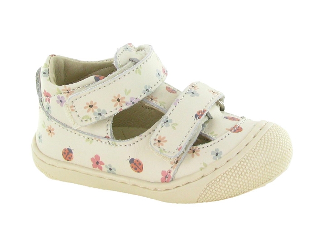 sandales et nu pieds - Semelle souple - bebe fille - Cuir - Crème - Naturino