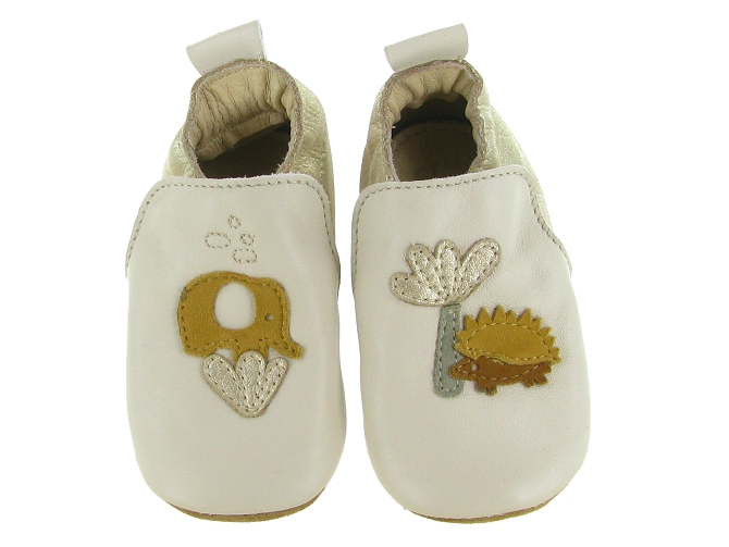 chaussons et pantoufles -  - bebe mixte - Cuir - Beige - Bellamy