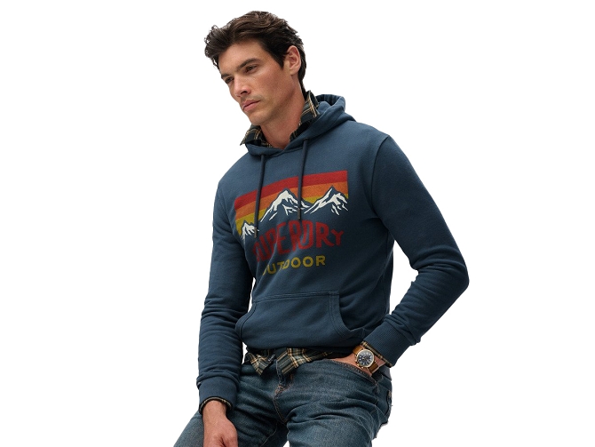 pull - ML - vetement homme - Coton - Bleu Marine - Superdry5888401_4