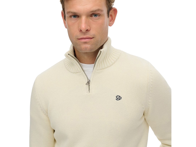pull - ML - vetement homme - Coton - Crème - Superdry5888801_4